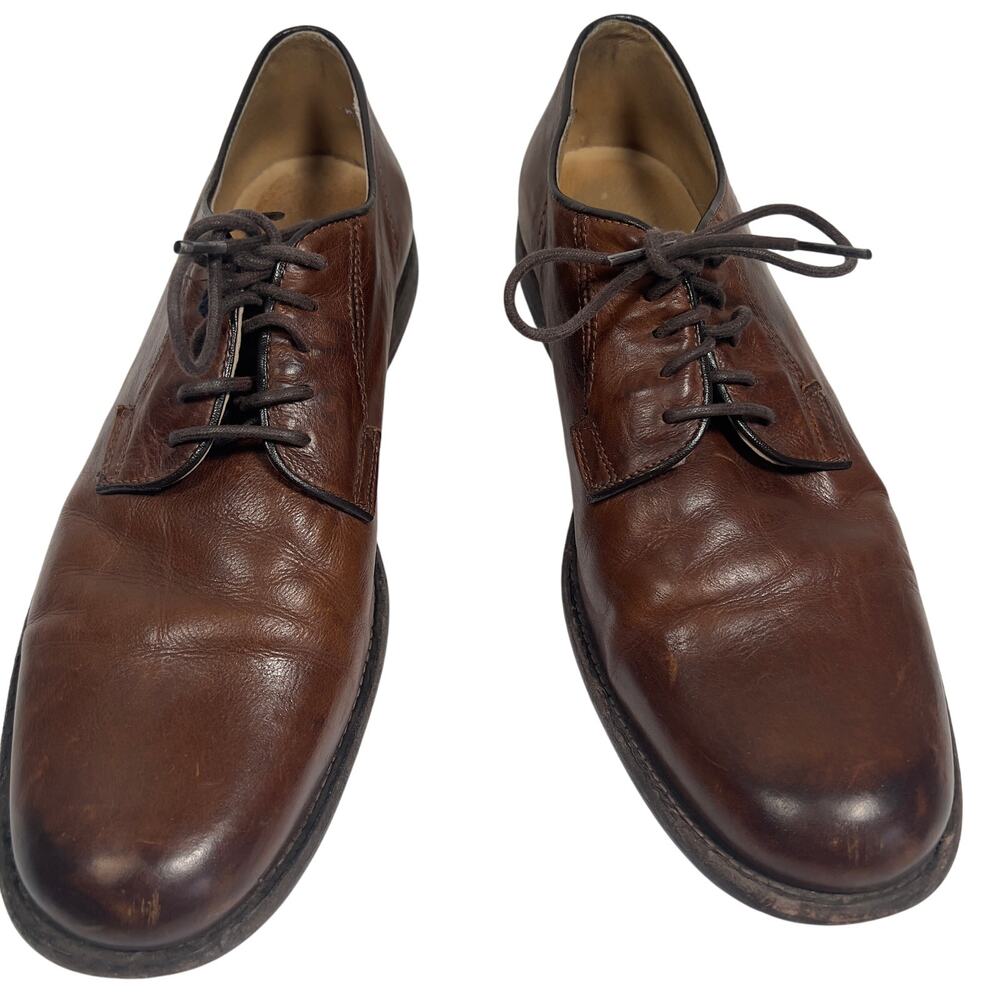 Frye James Plain Toe Leather Oxford Derby 19406 Dark Brown Size 11.5D Shoe